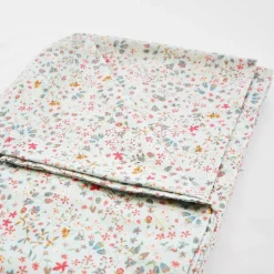 Flat Top Sheet Made With Liberty Fabric in Donna Leigh Silver
