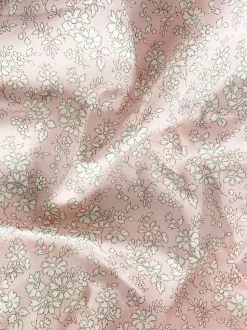 Flat Top Sheet Made With Liberty Fabric in Capel Pink