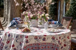 Fleur Des Indes Tablecloth in Blue & Red