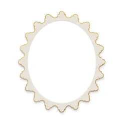 Fleur x Natalie Erwin Magazine Oval with Gold Leaf Portrait Wall Frame, 22" x 27.5"