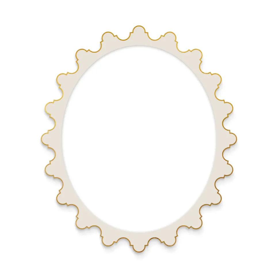 Fleur x Natalie Erwin Magazine Oval with Gold Leaf Portrait Wall Frame, 22" x 27.5"