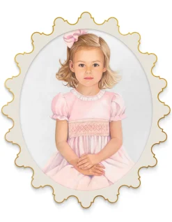 Fleur x Natalie Erwin Magazine Oval with Gold Leaf Portrait Wall Frame, 22" x 27.5"