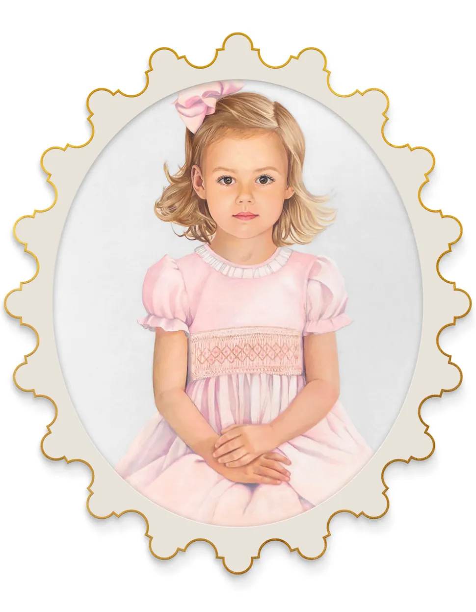 Fleur x Natalie Erwin Magazine Oval with Gold Leaf Portrait Wall Frame, 22" x 27.5"
