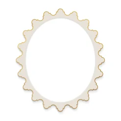 Fleur x Natalie Erwin Magazine Oval with Gold Leaf Portrait Wall Frame, 26" x 31"