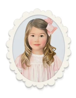 Fleur x Natalie Erwin Valmont Oval Portrait Wall Frame, 22" x 27.5"