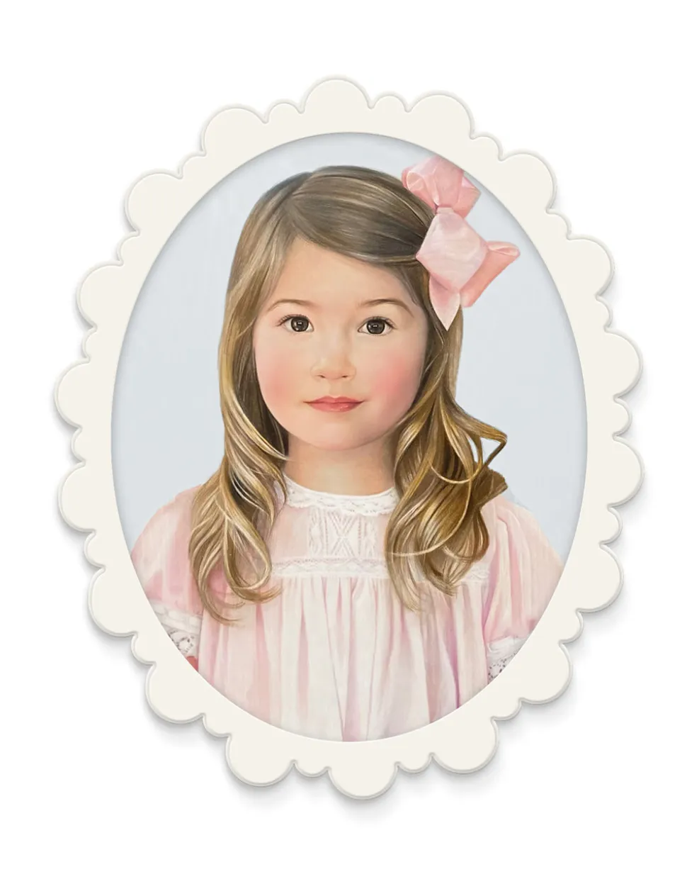 Fleur x Natalie Erwin Valmont Oval Portrait Wall Frame, 22" x 27.5"
