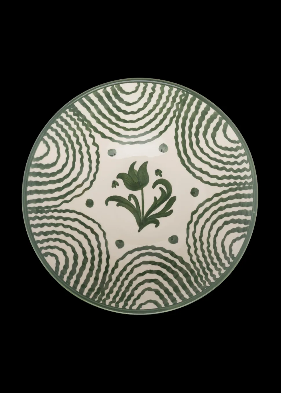 Flor Very Large Green Serving Bowl