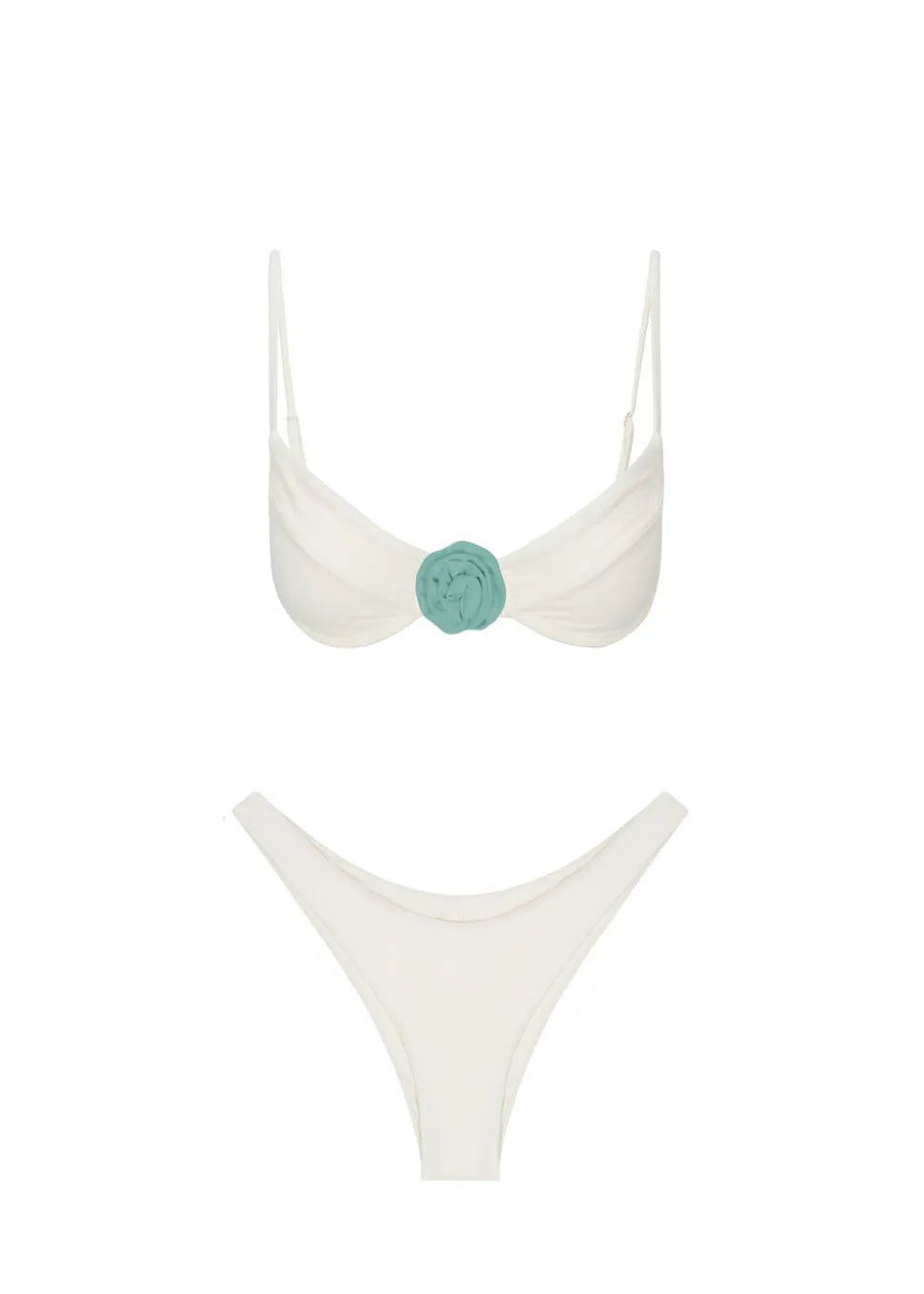 Flora Bikini Top in Creme