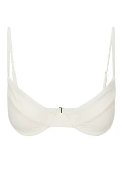 Flora Bikini Top in Creme