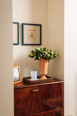 Flora Ceramic Urn Vase in Terracotta