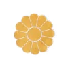 Floral Embroidered Bread Basket Liner in Yellow