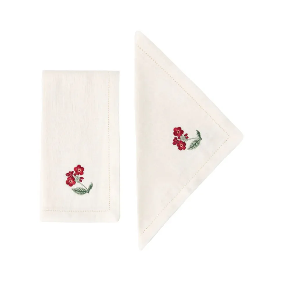 Floral Medley Embroidered Napkins, Set of 6