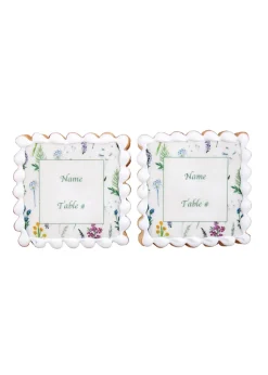 Floral Multicolor Name Plate Sugar Cookies, Set of 12