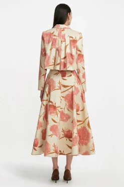 Floral Velvet Parker Skirt in Pink Multi