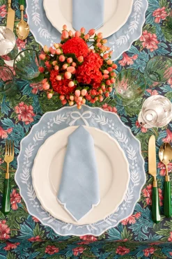 Florence Placemat and Napkin Set in Dusty Blue, OTM Exclusive
