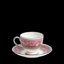 Florentine Fuchsia Teacup Saucer