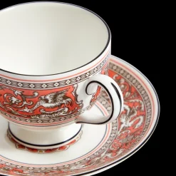Florentine Salmon Teacup Saucer