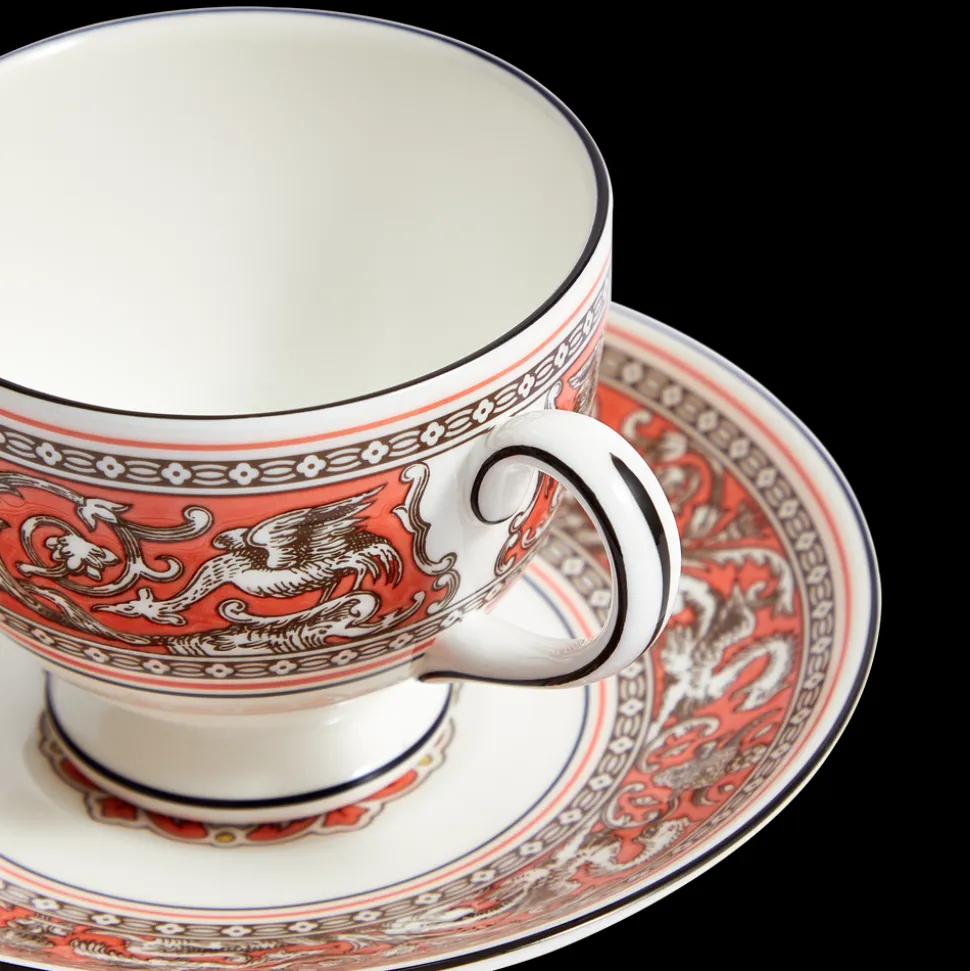 Florentine Salmon Teacup Saucer
