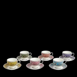 Florentine Teacup Saucer, Set of 6
