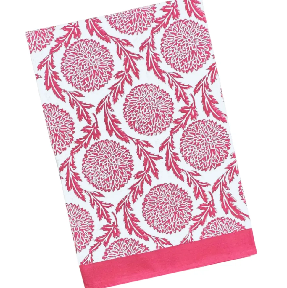 Flower and Vine Red Tablecloth