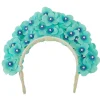 Flower Crown Headpiece in Blue