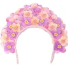 Flower Crown Headpiece in Light Pink and Purple