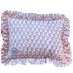 Flower Rectangle Ruffle Pillow
