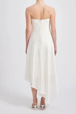 Fluid Satin Asymmetric Dress
