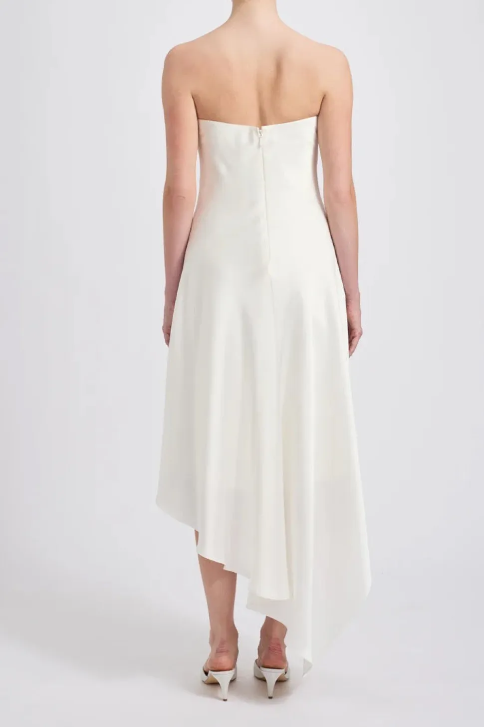 Fluid Satin Asymmetric Dress