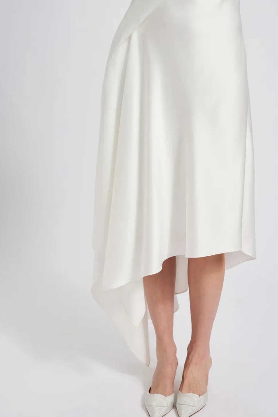 Fluid Satin Asymmetric Dress