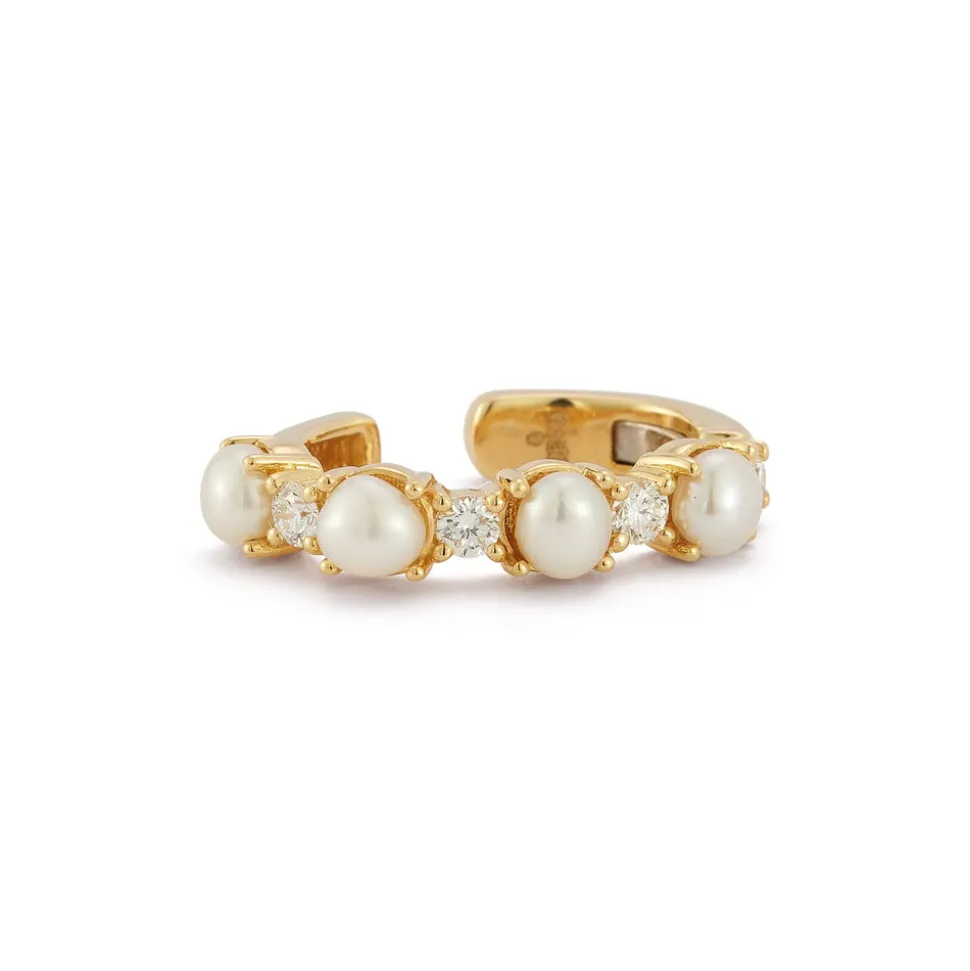 Foam Ear Cuff in Pearl
