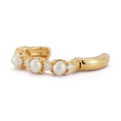 Foam Ear Cuff in Pearl