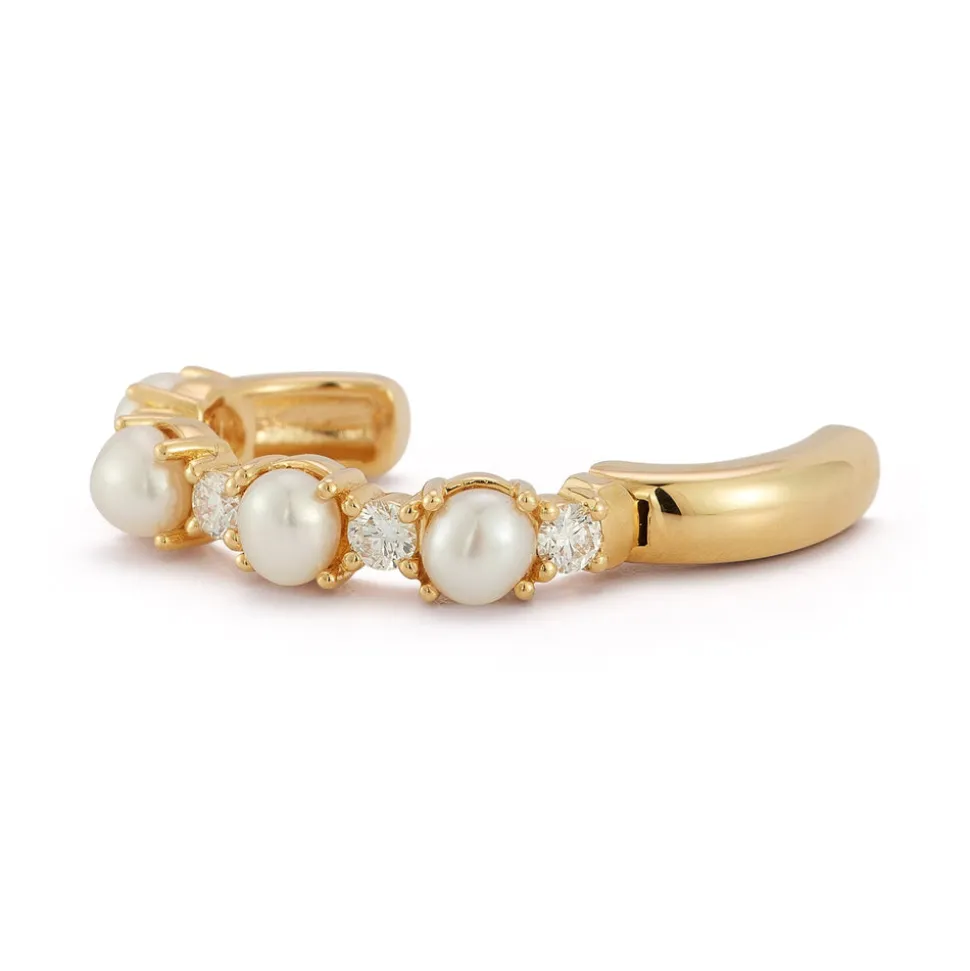 Foam Ear Cuff in Pearl