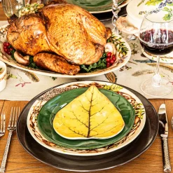 Forest Walk Leaf Plate Assorted in Café Au Lait, Set of 4