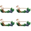Forest Walk Mushroom & Acorn Place Card Holder in Multi, Set of 4