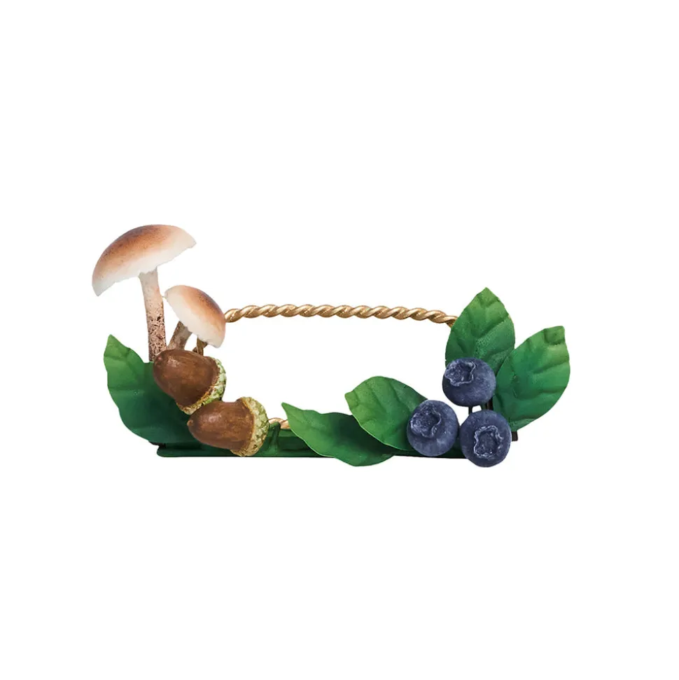 Forest Walk Mushroom & Acorn Place Card Holder in Multi, Set of 4