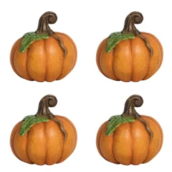Forest Walk Pumpkin Place Card Holder in Multi, Set of 4