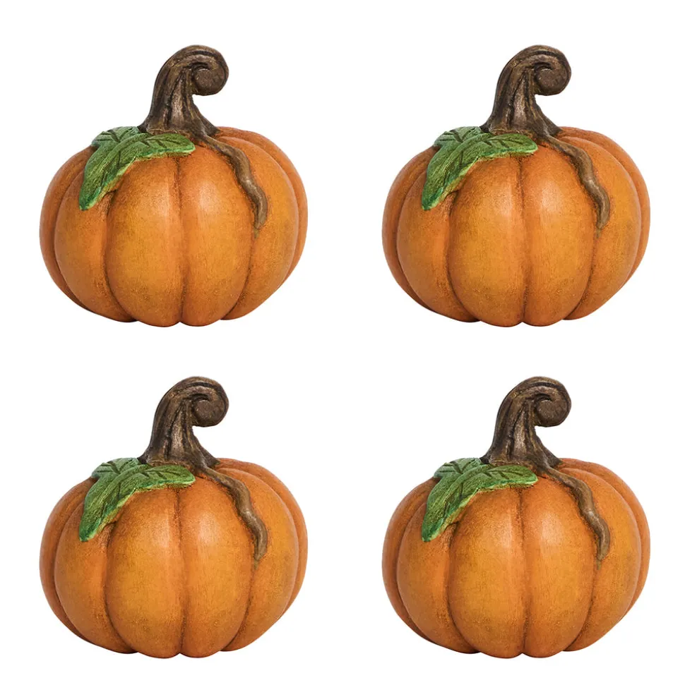 Forest Walk Pumpkin Place Card Holder in Multi, Set of 4