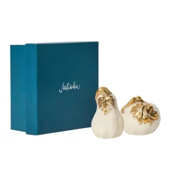 Forest Walk Pumpkin Salt & Pepper Shakers in Gold