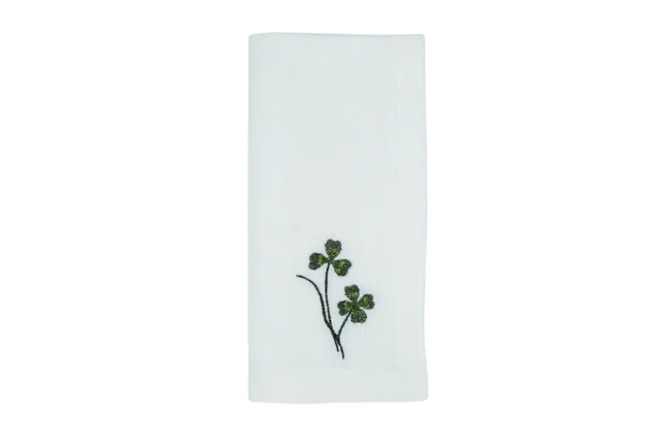 Four Leaf Clover Napkin in Dark Green, Set of 2