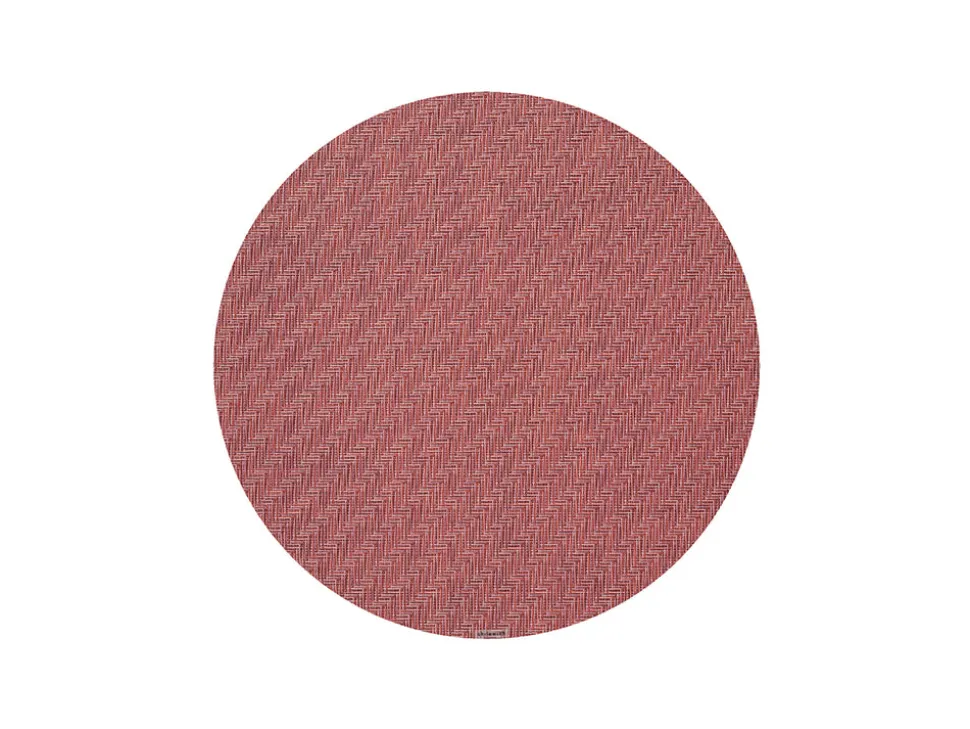 Foxtail Round Placemat in Raspberry