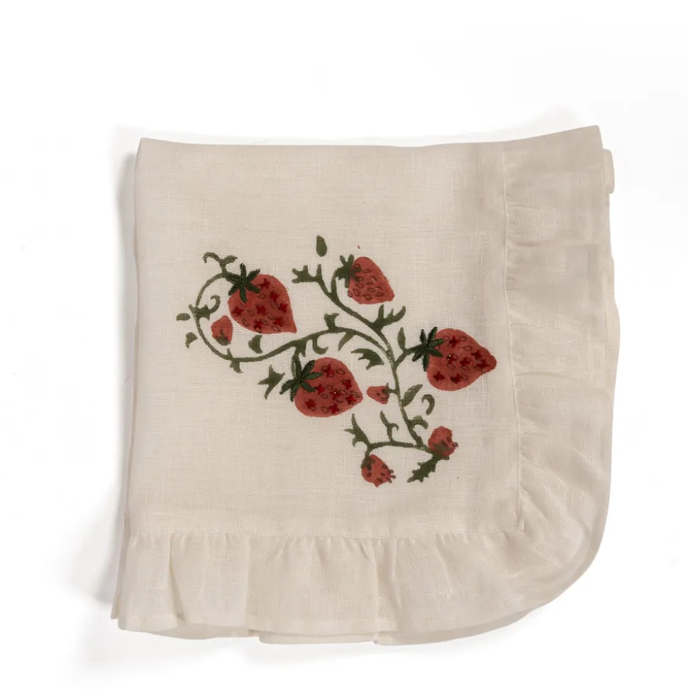 Fraises Des Bois Napkins, Set Of 4