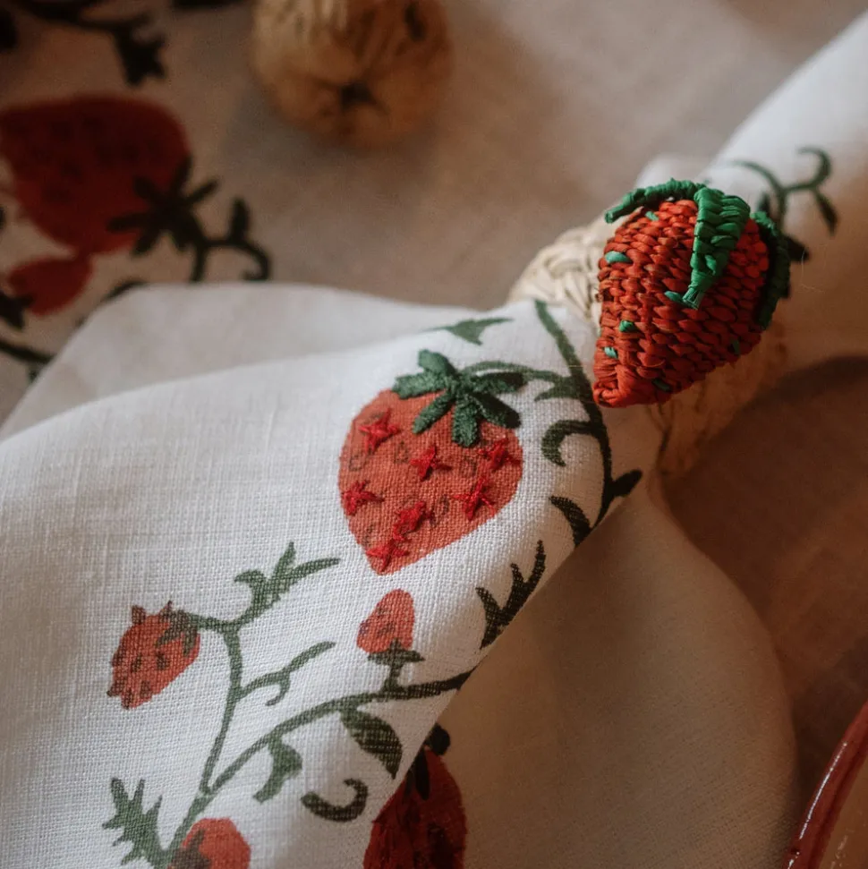 Fraises Des Bois Napkins, Set Of 4