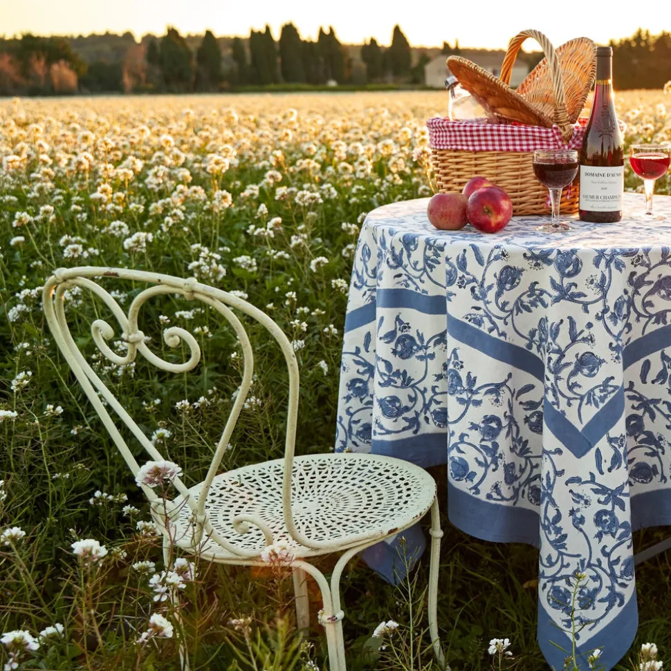 French Tablecloth Granada Cornflower Blue