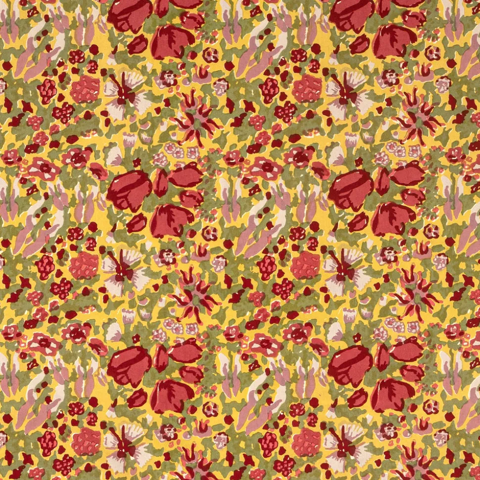 French Tablecloth Jardin Red & Green