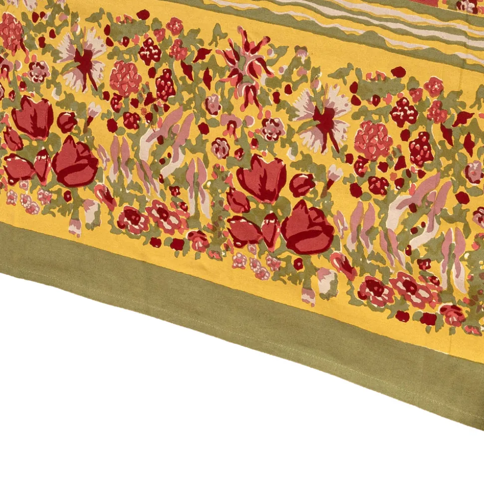 French Tablecloth Jardin Red & Green