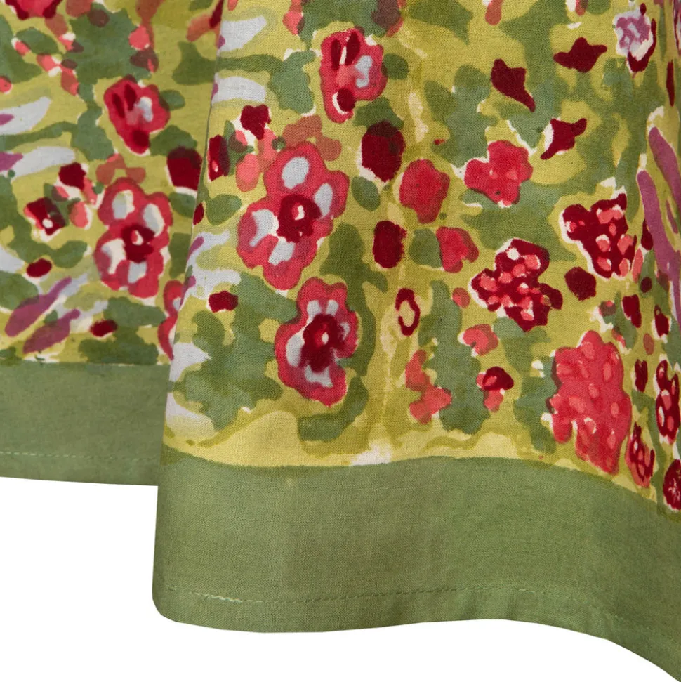 French Tablecloth Jardin Red & Green