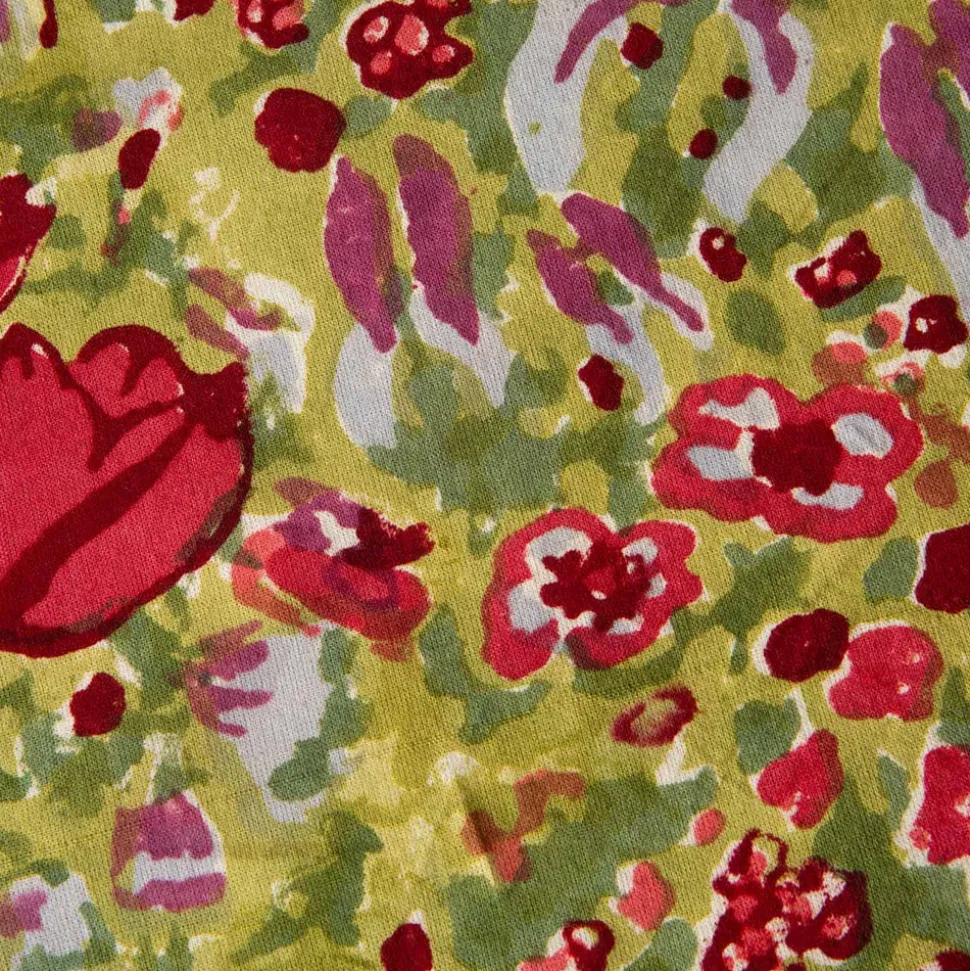 French Tablecloth Jardin Red & Green