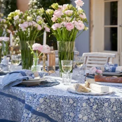 French Tablecloth Meadows Bleu
