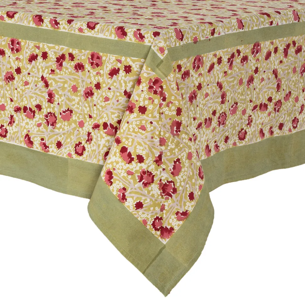 French Tablecloth Meadows Red & Green